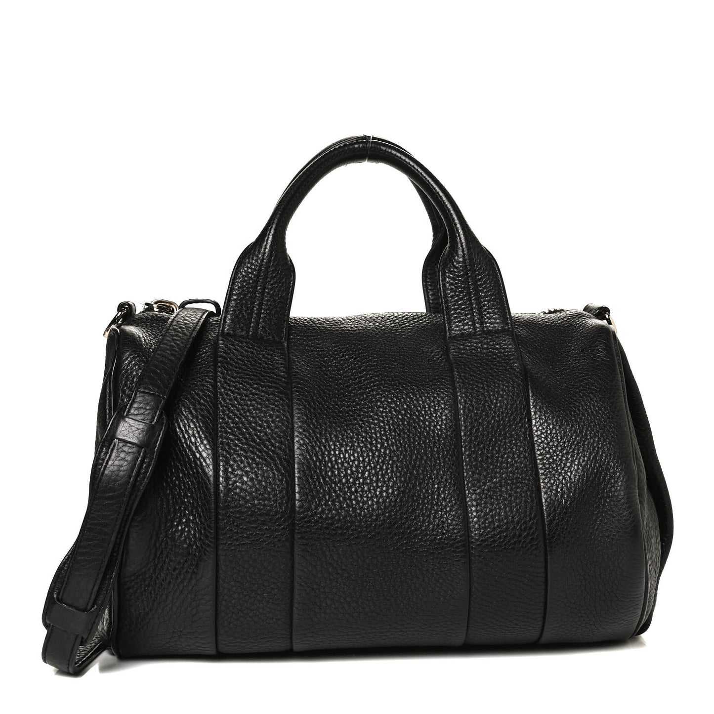 Pebbled Lambskin Rocco Black Pale Gold Hardware