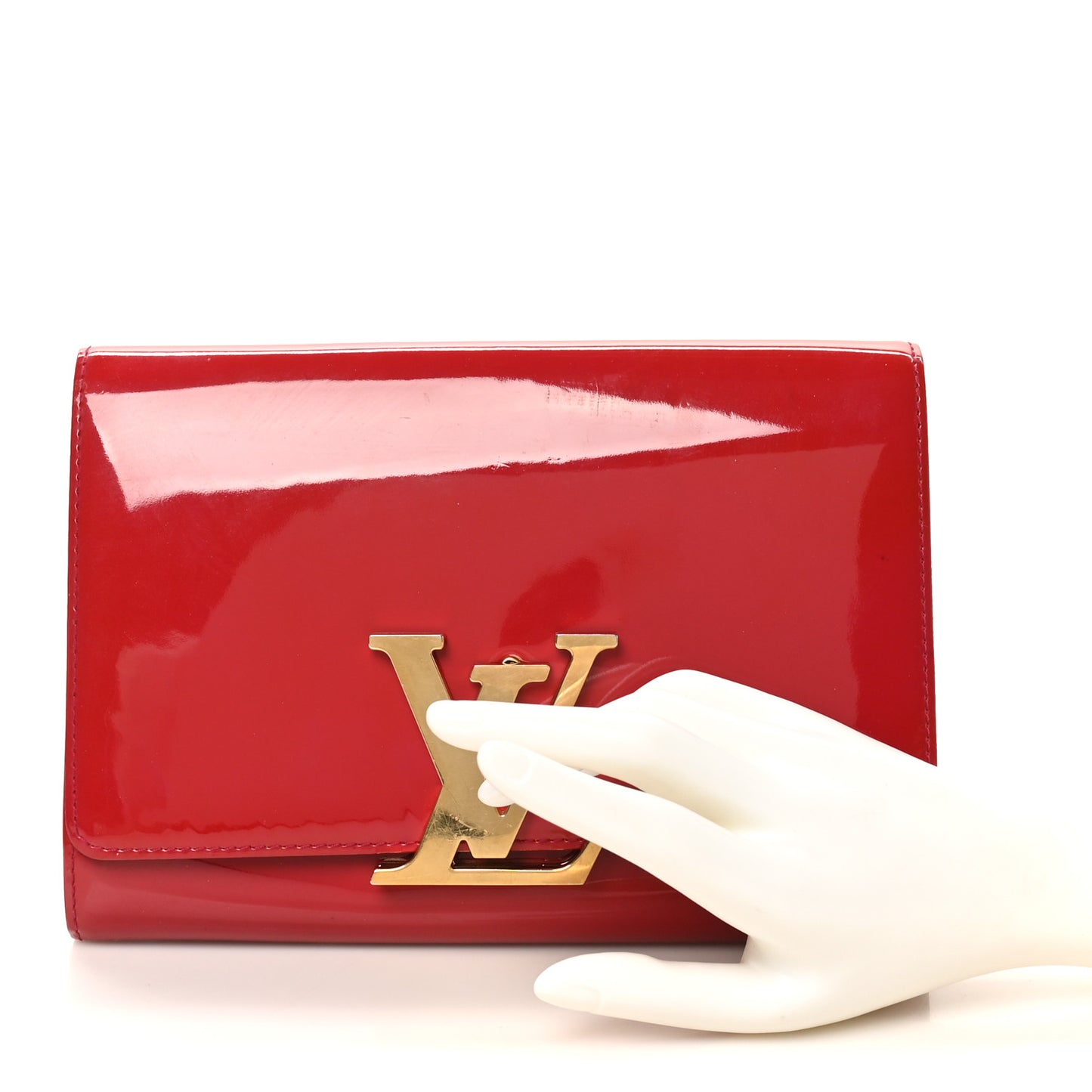 Patent Louise Clutch Rose Indien