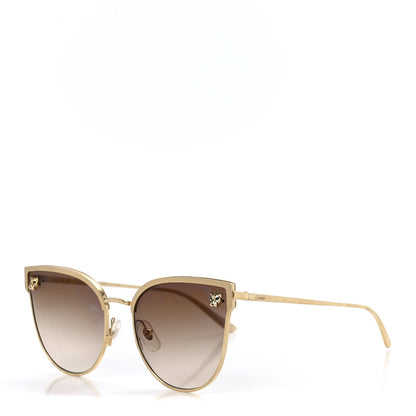 Cartier Panthere De Cartier Cat Eye Sunglasses Gold 1 of 7