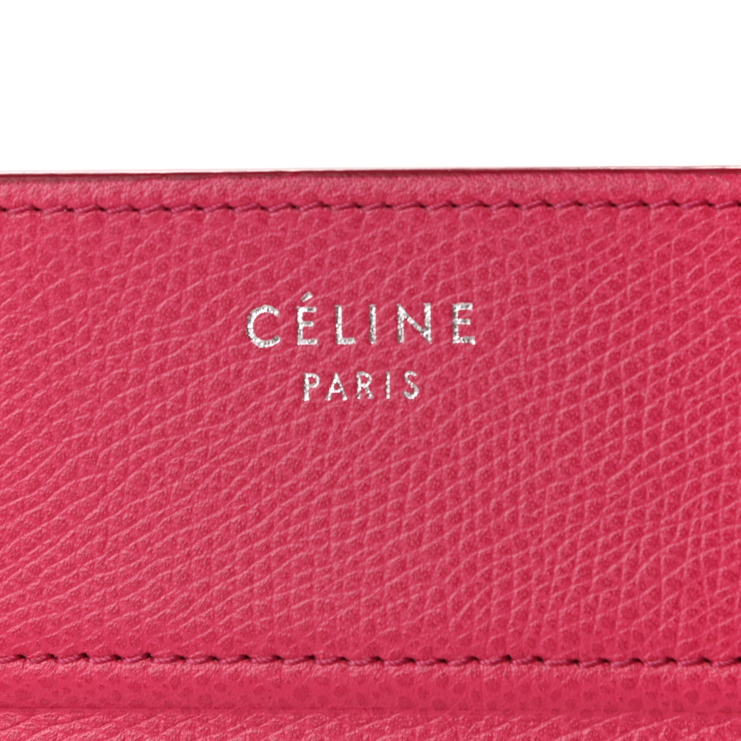 Celine Grained Calfskin Medium Phantom Luggage Fuchsia 7 of 12