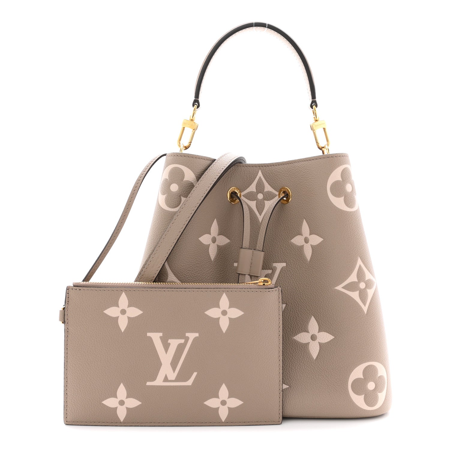 Louis Vuitton Empreinte Monogram Giant Neonoe MM Tourterelle Creme 3 of 11