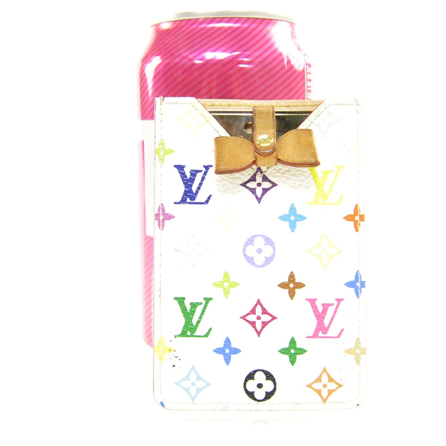 Monogram Multicolor Mirror and Case Pouch White