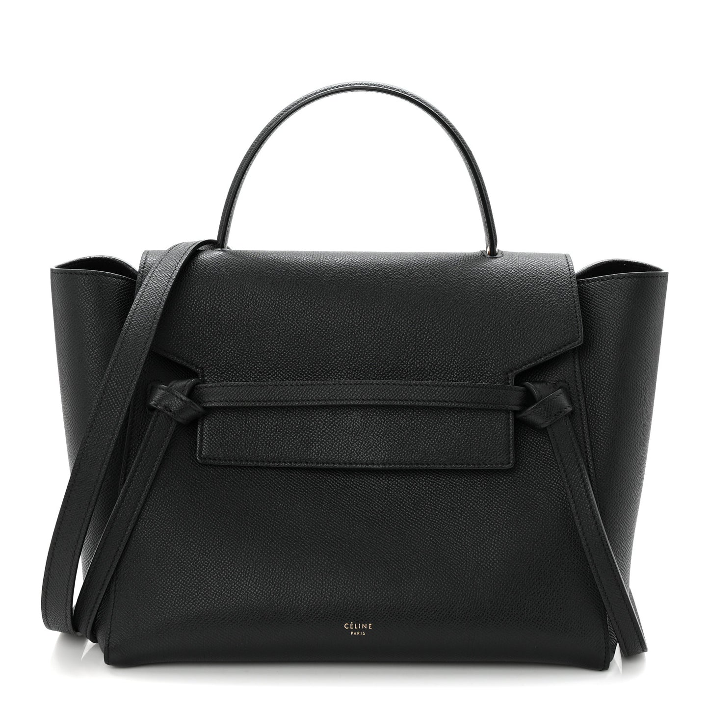 Grained Calfskin Mini Belt Bag Black