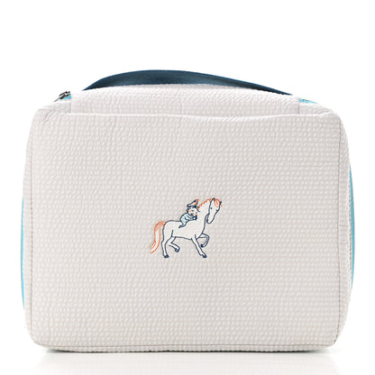 Hermes Printed Cotton Embroidered Medium Toogo Cabriole Case Gris Perle 1 of 8