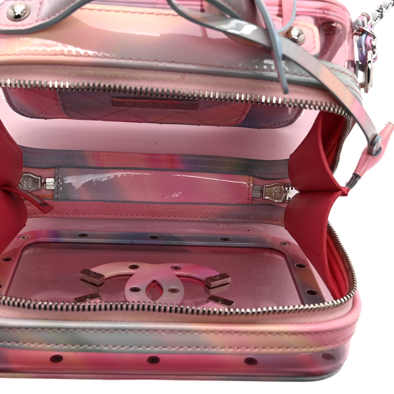 Chanel PVC Lambskin Filigree Small CC Filigree Vanity Case Pink Multicolor 5 of 10
