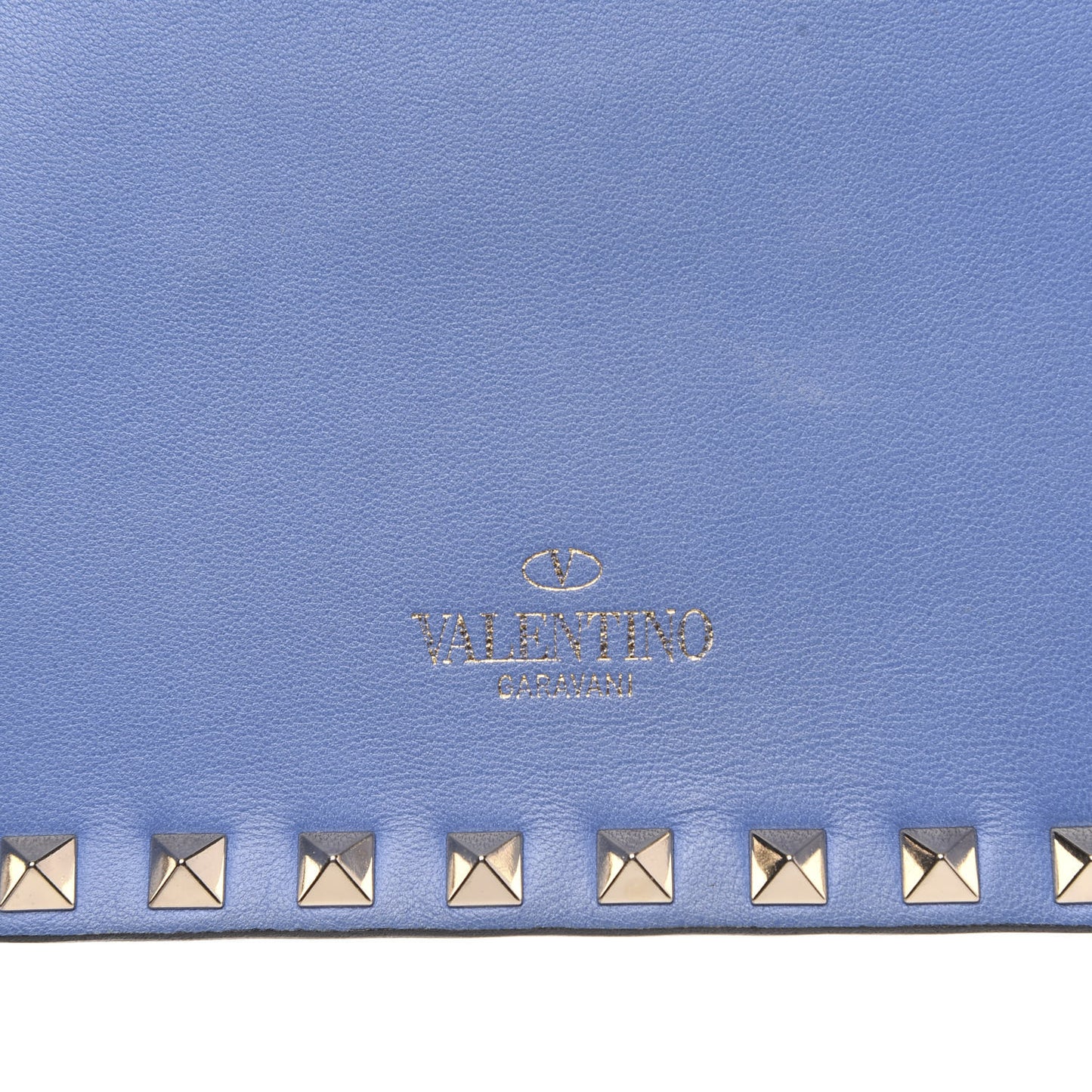 Nappa Small Rockstud Wristlet Clutch Light Sapphire