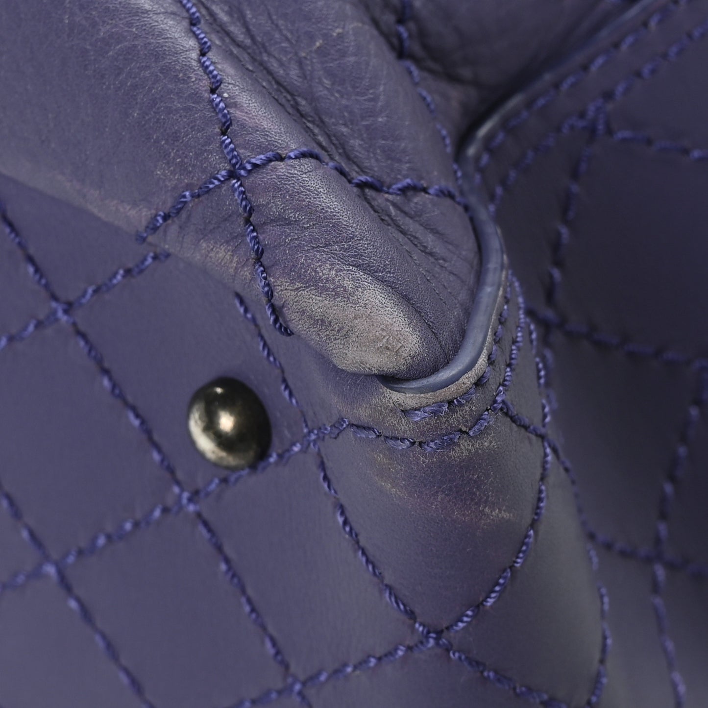 Calfskin CC Pocket Tote Purple