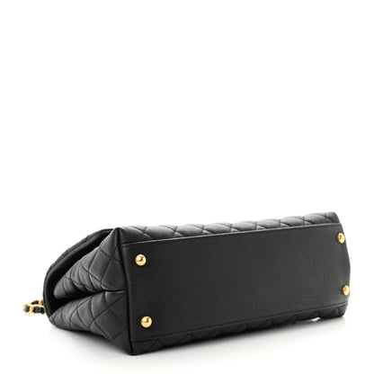 Chanel Caviar Quilted Small Coco Handle Flap Black 4 of 11