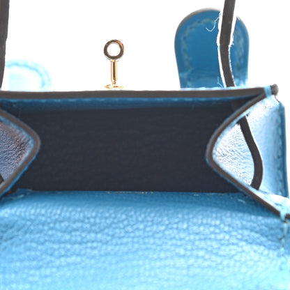 Hermes Tadelakt Chevre Mysore Kelly Quelle Idole Bag Charm Bleu Izmir Jaune Bourgeon Bleu Brume Vert Bosphore 4 of 6