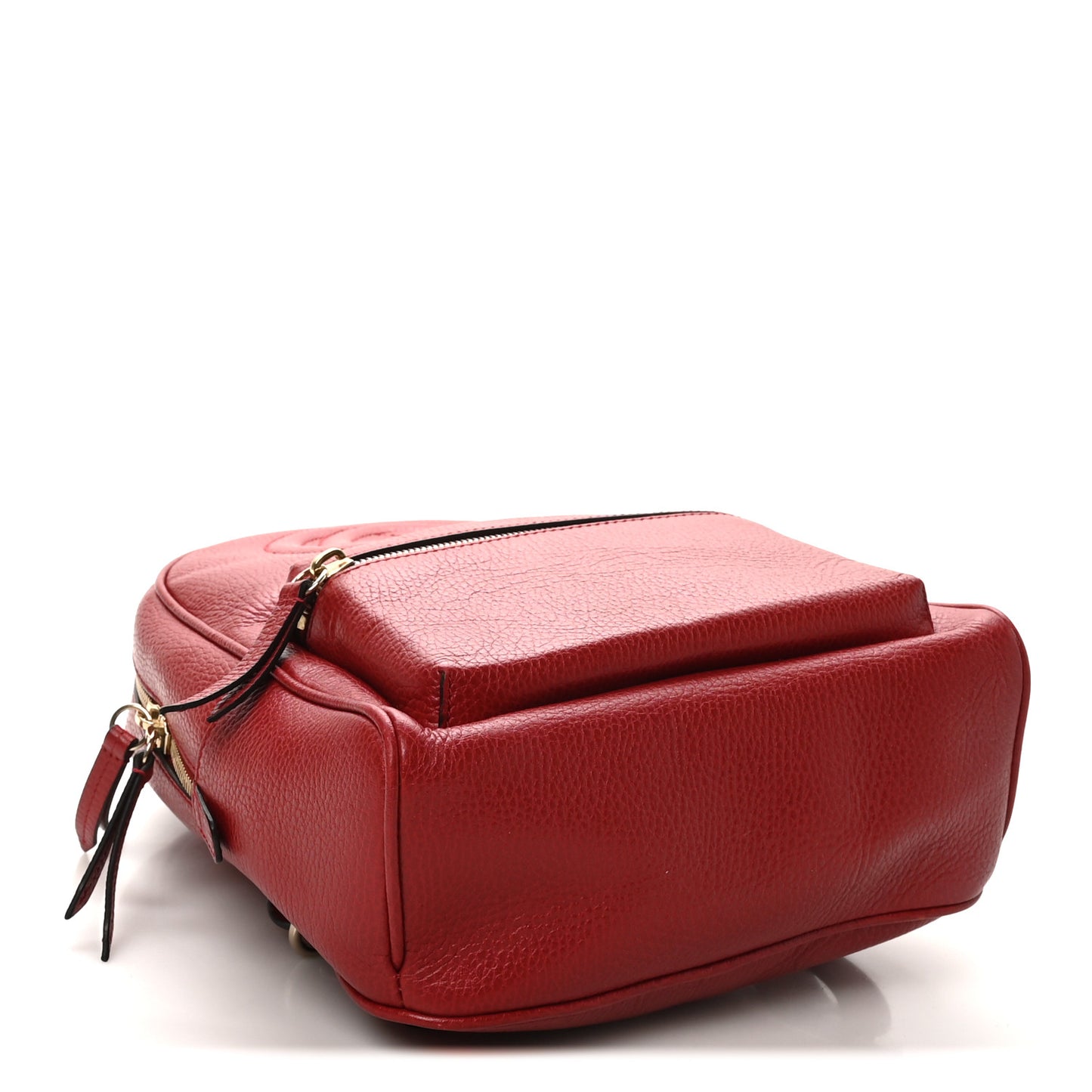 Pebbled Calfskin Soho Chain Backpack Hibiscus Red
