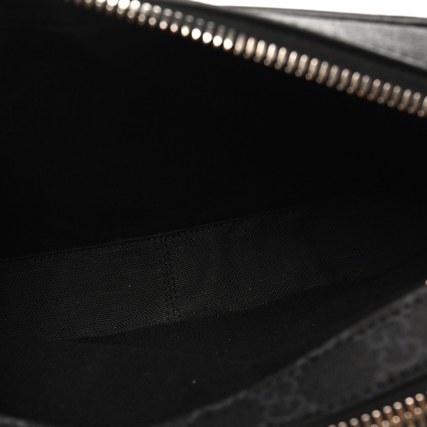 GG Supreme Monogram Web Small Shoulder Bag Black Grey