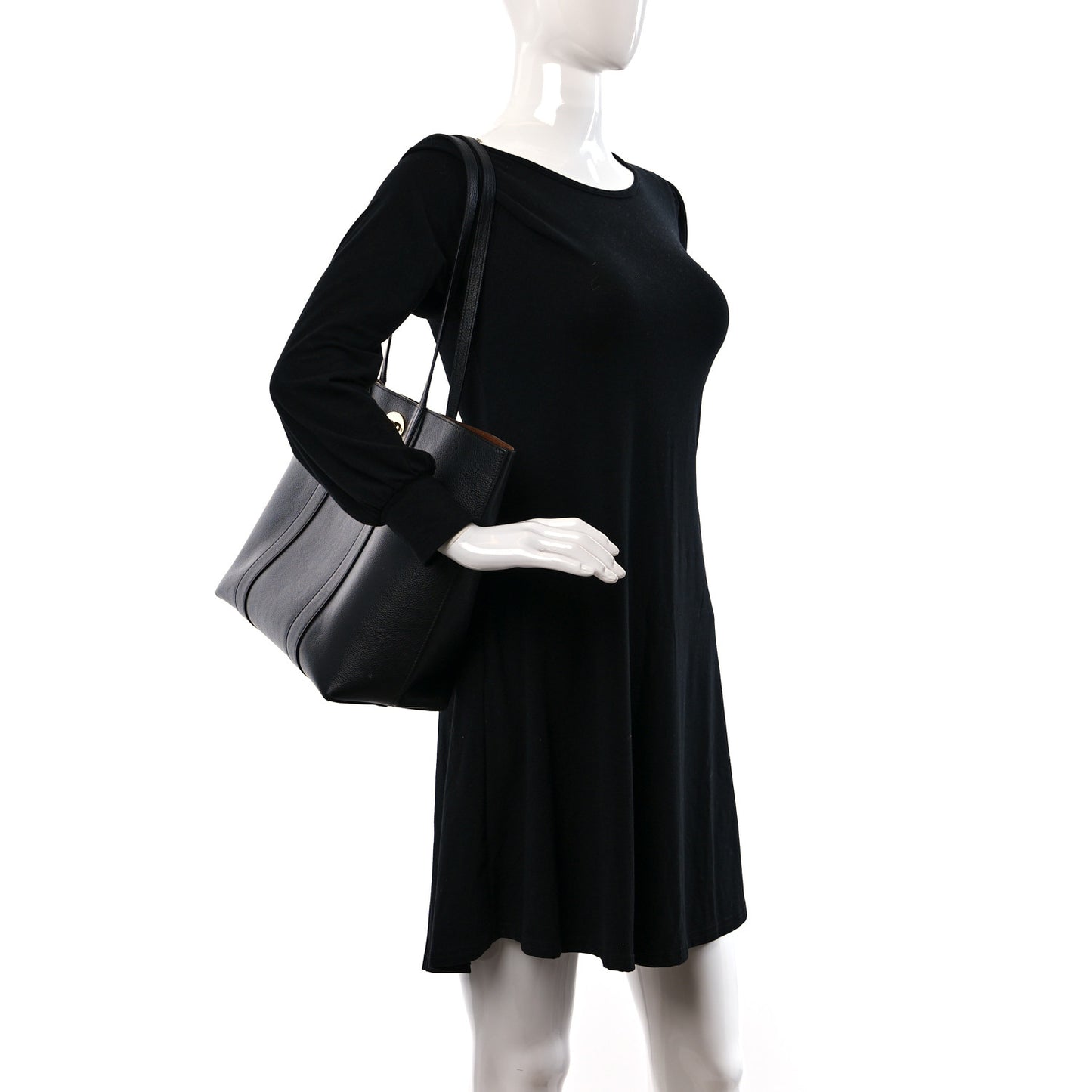 Small Classic Grain Bayswater Tote Black