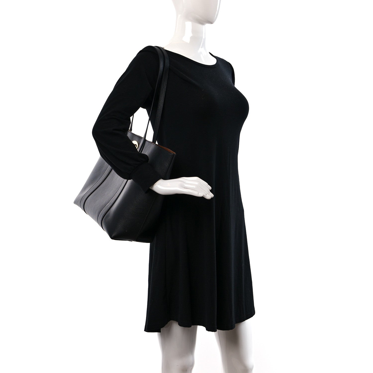 Mulberry Small Classic Grain Bayswater Tote Black 2 of 8