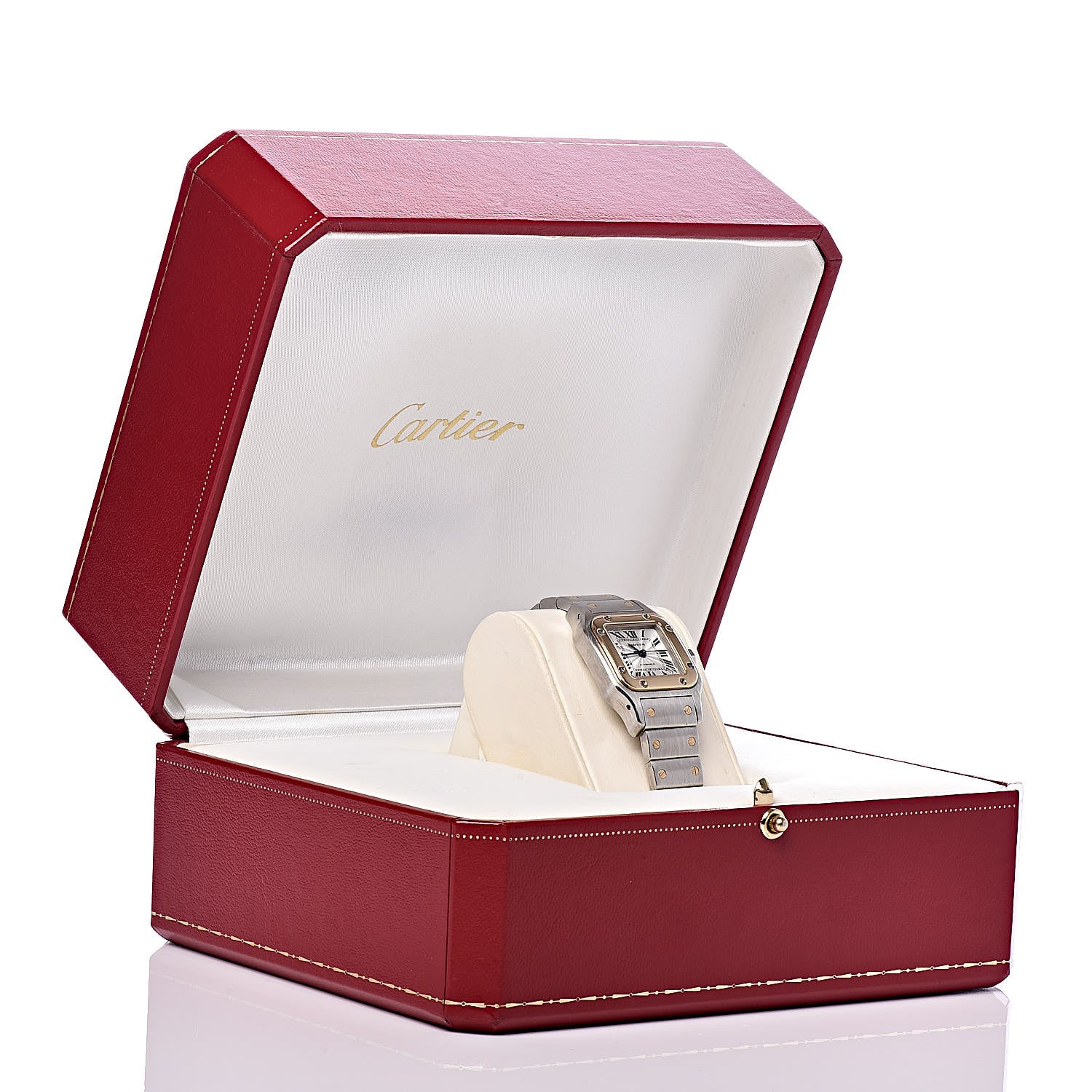 Cartier Stainless Steel 18K Yellow Gold 24mm Santos De Cartier Galbee Automatic Watch 6 of 6
