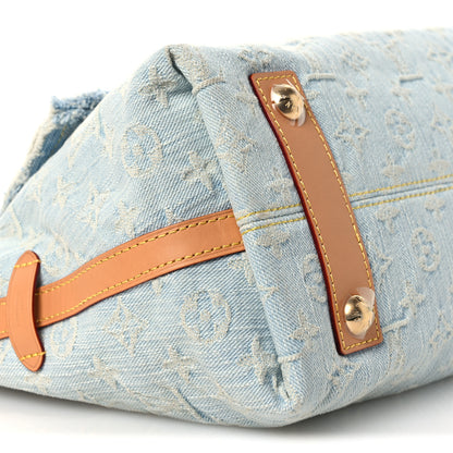 Louis Vuitton Monogram Denim CarryAll PM Sky Blue 9 of 10