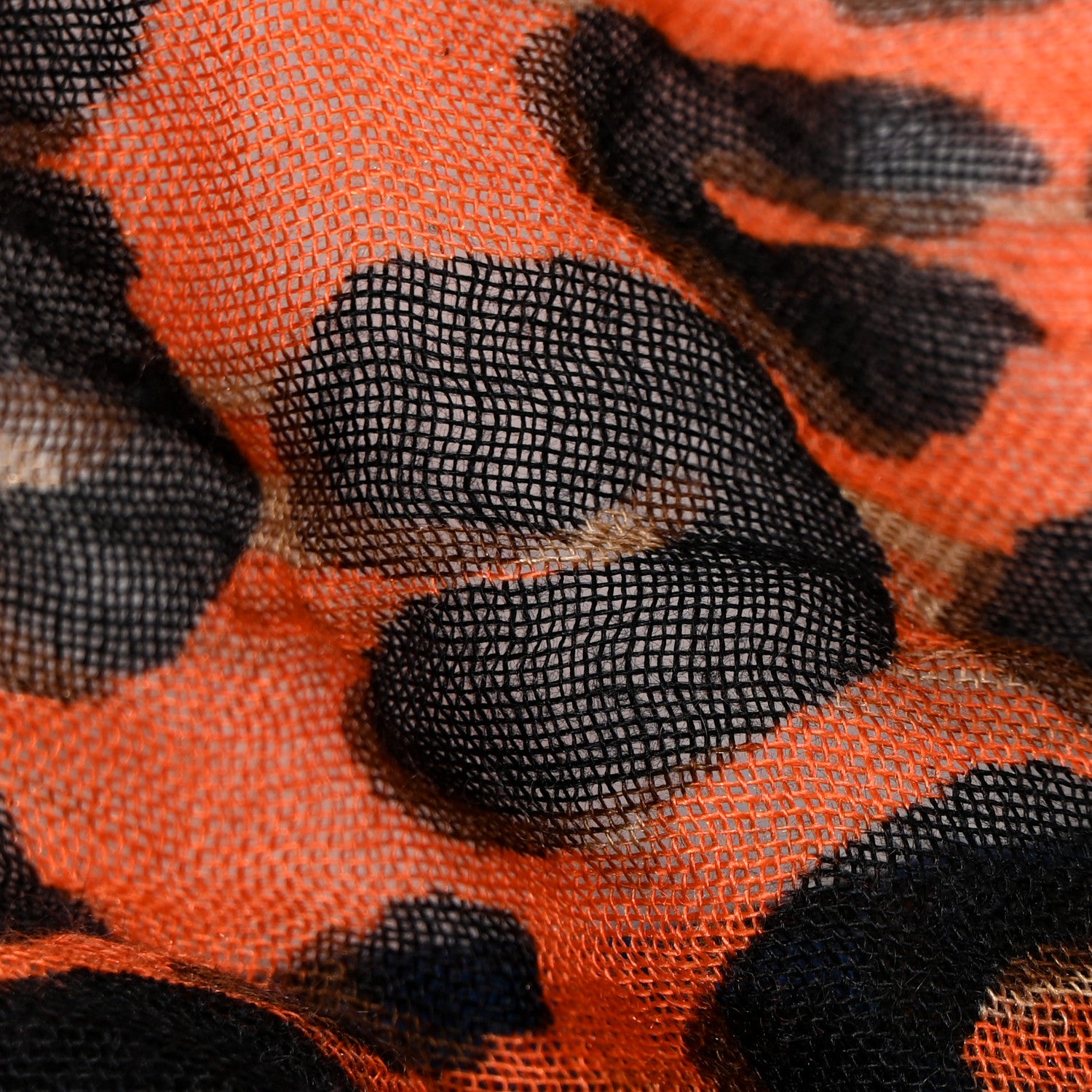 Louis Vuitton Cashmere Silk Leopard Etole Stole Marron Multicolor 9 of 9