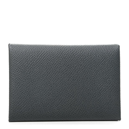 Hermes Epsom Calvi Duo Card Case Bleu Orage 1 of 7