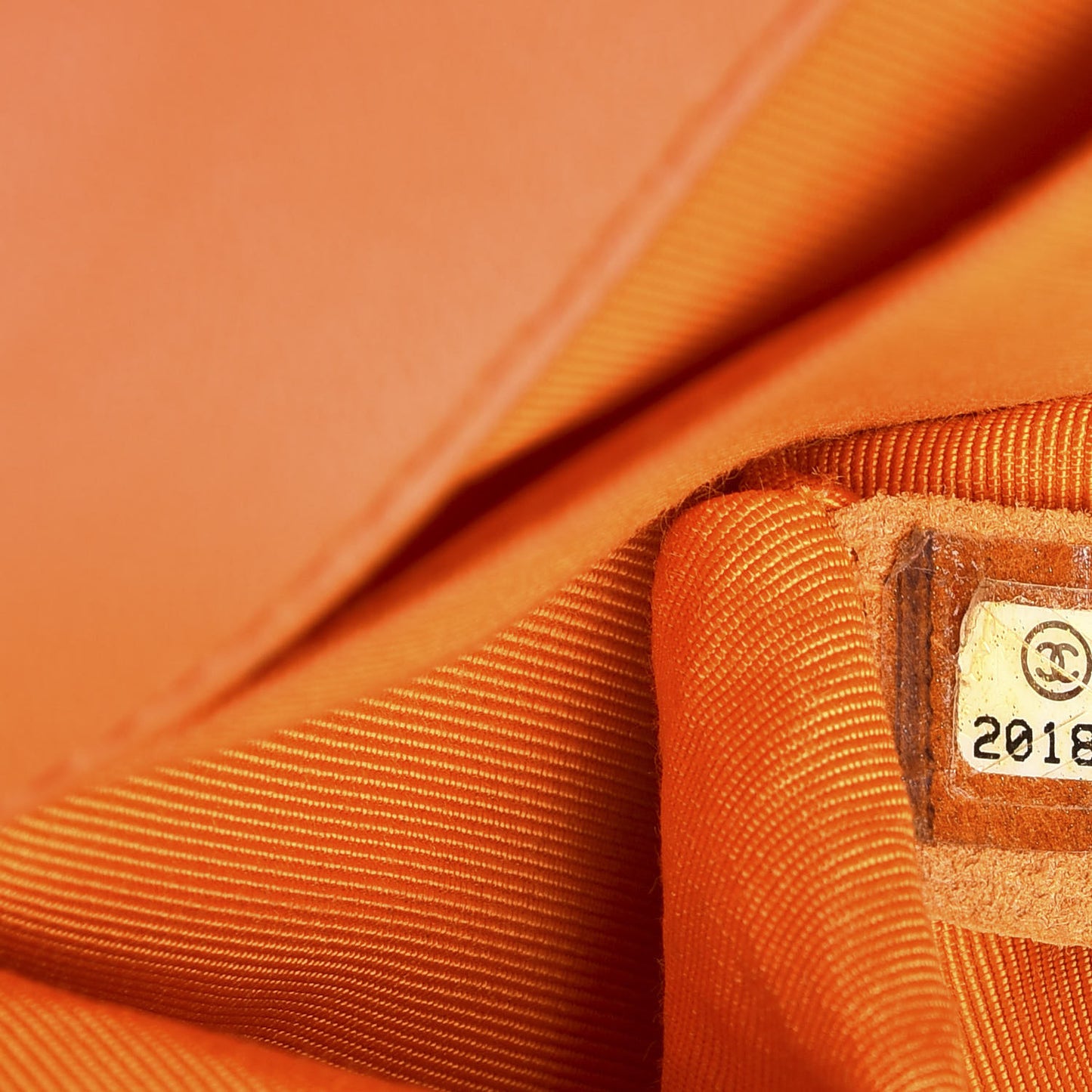 Lambskin Quilted Medium Boy Flap Orange