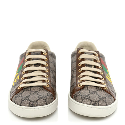 Gucci GG Supreme Monogram Fake/Not Womens Ace Sneakers 38 Beige New Shamarock Brown Sugar 2 of 11
