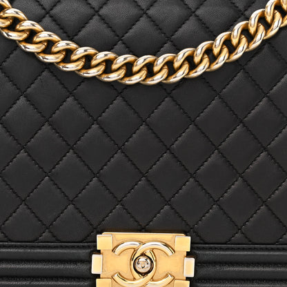 Chanel Lambskin Quilted New Medium Boy Flap Black 9 of 14