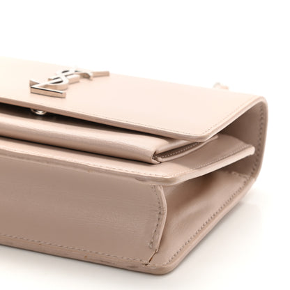 Saint Laurent Calfskin Monogram Sunset Chain Wallet Nude Powder 8 of 8