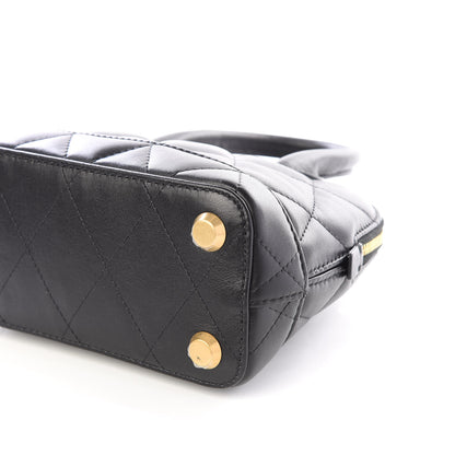 Balenciaga Nappa Calfskin Quilted XXS Ville Top Handle Bag Black 6 of 8