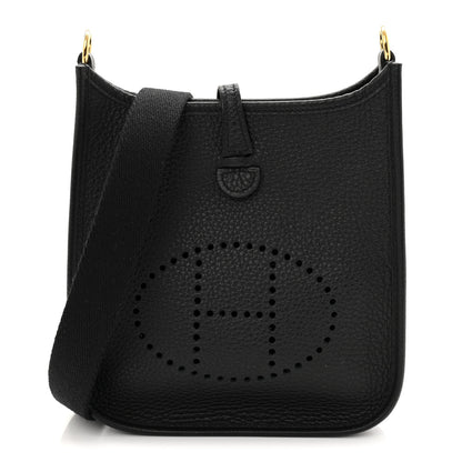 Hermes Taurillon Clemence Evelyne TPM Black 1 of 11