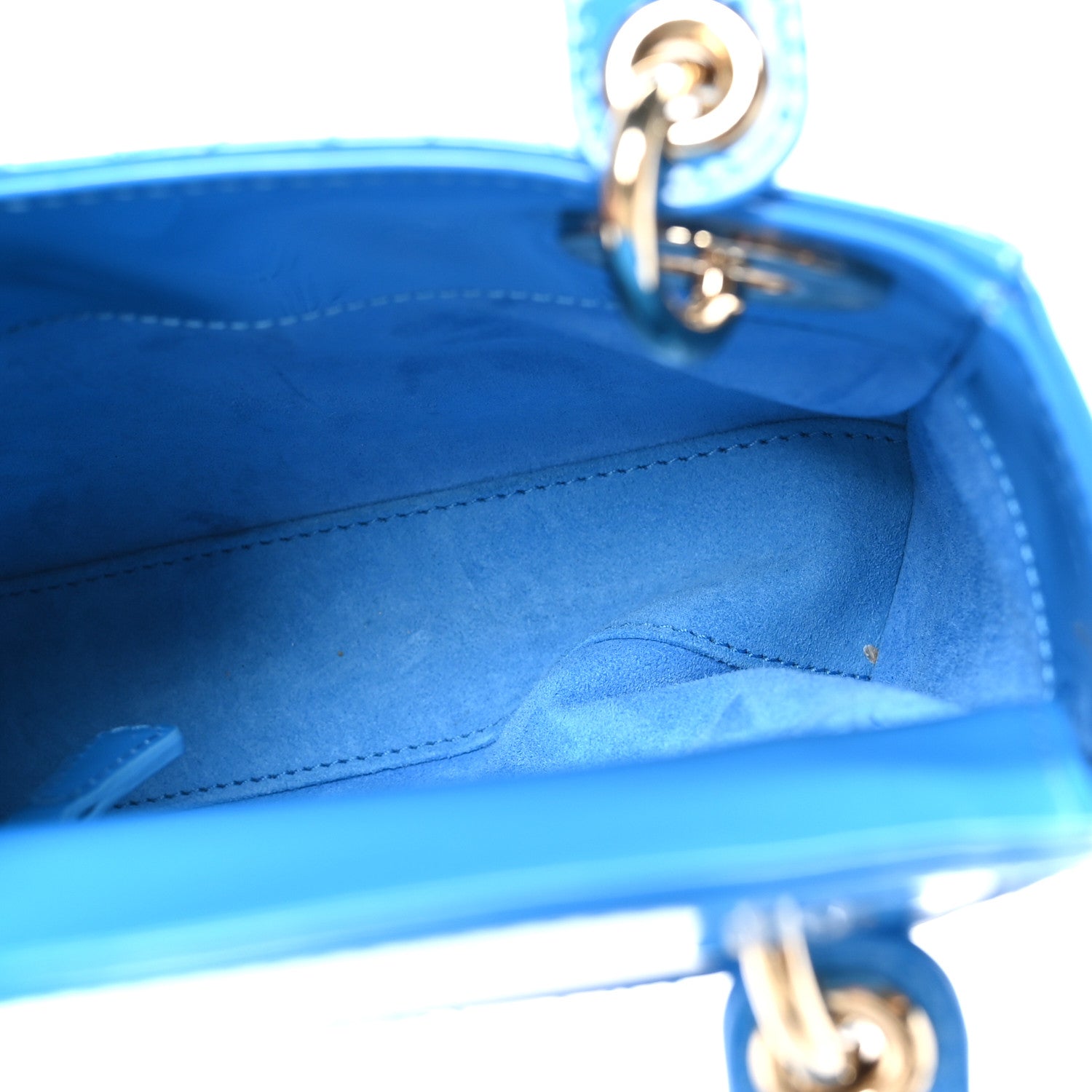 Christian Dior Patent Cannage Mini Lady Dior Blue Dior Blue 5 of 9