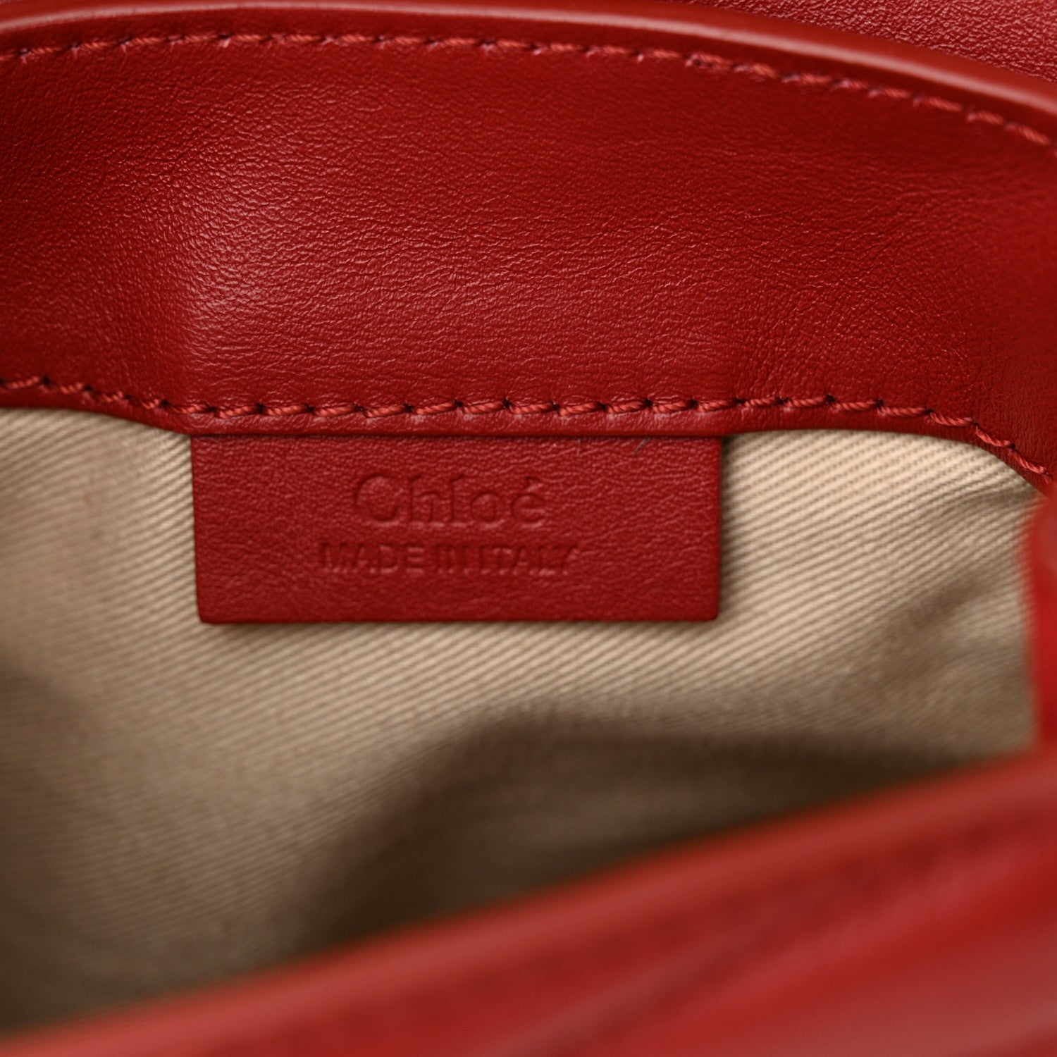 Chloe Calfskin Quilted Mini Faye Backpack Dahlia Red 6 of 10
