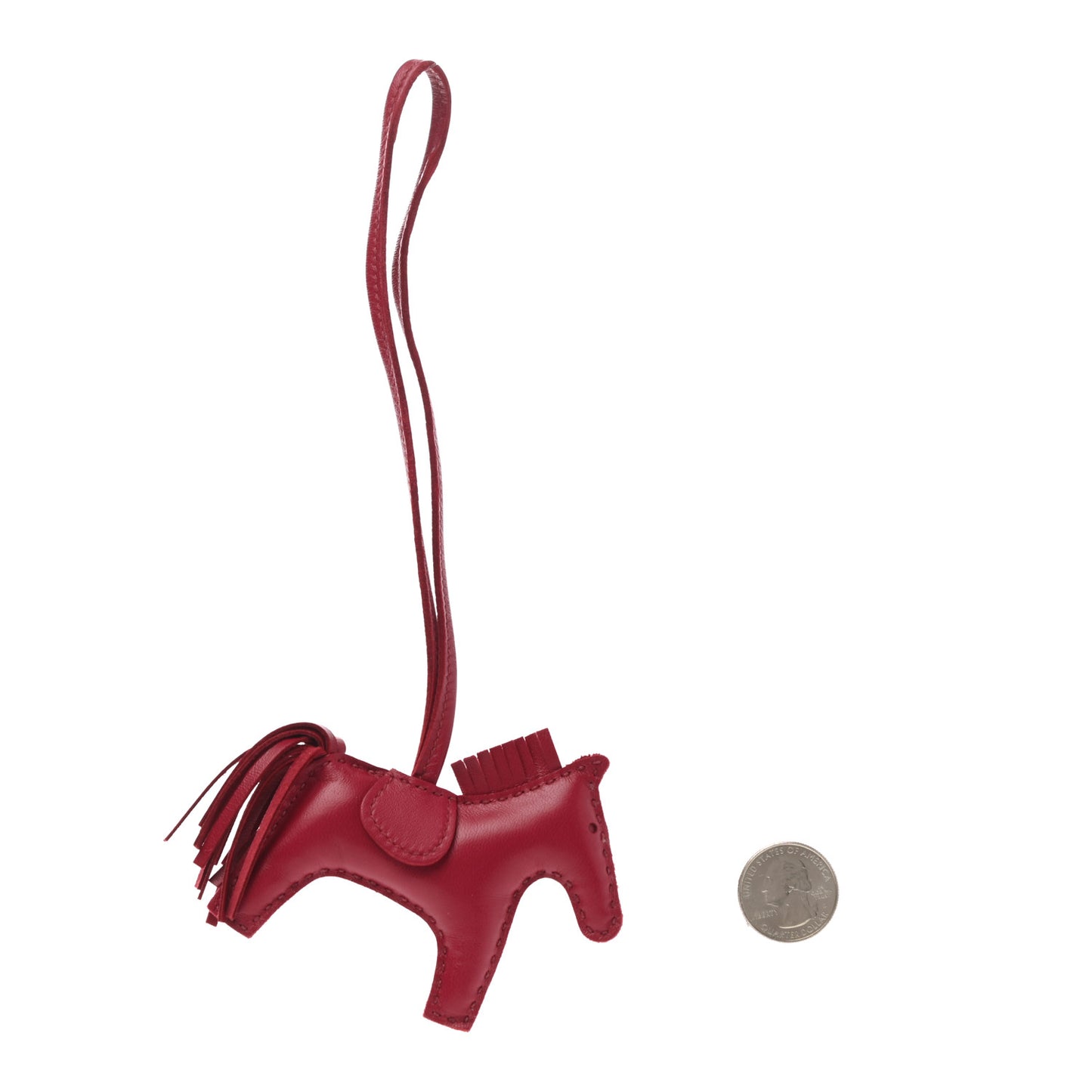 Milo Lambskin Grigri Rodeo Horse Bag Charm PM Rubis