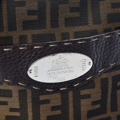 Fendi Zucca Cuoio Romano Selleria Messenger Tobacco Moro 6 of 6