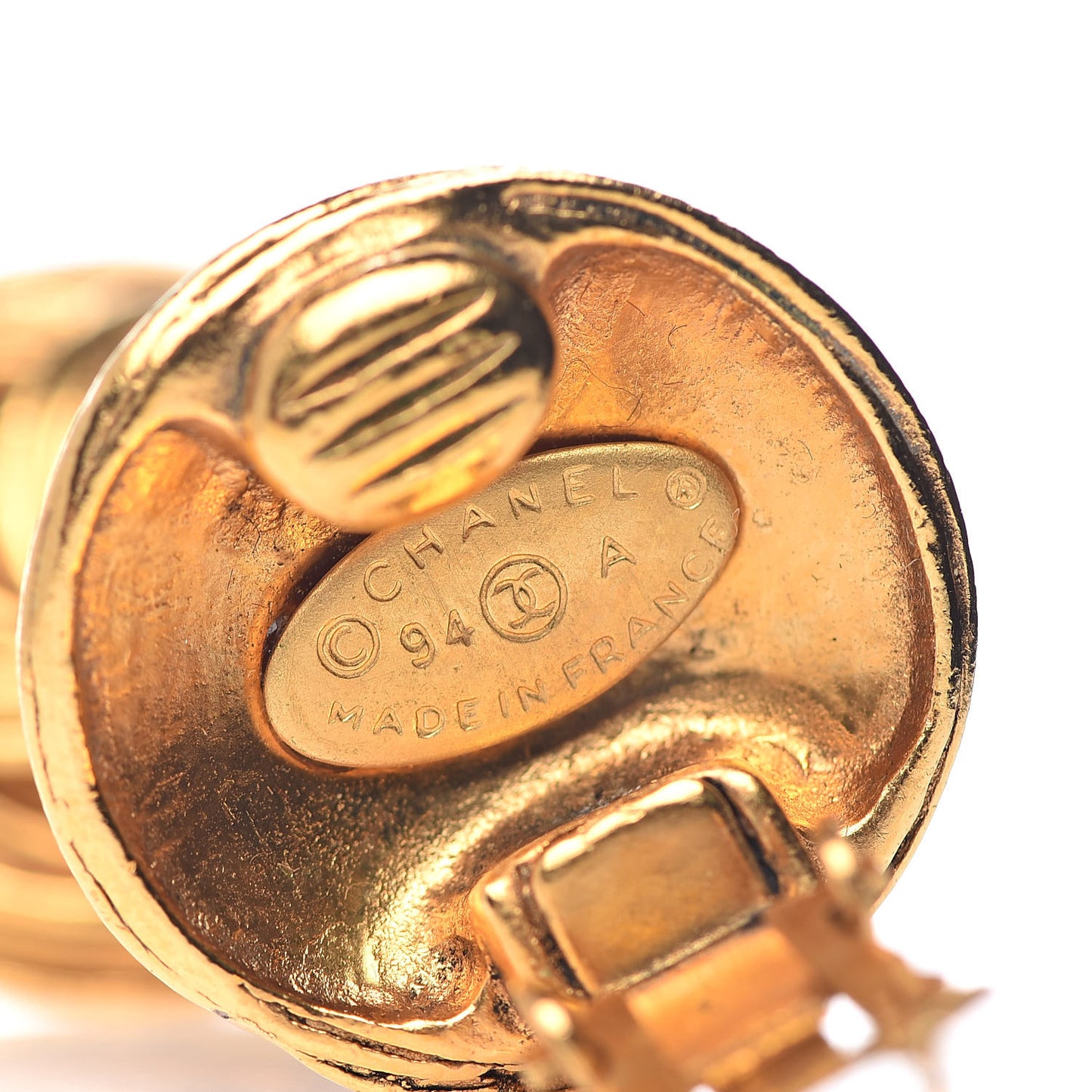 CC Clip On Earrings Gold