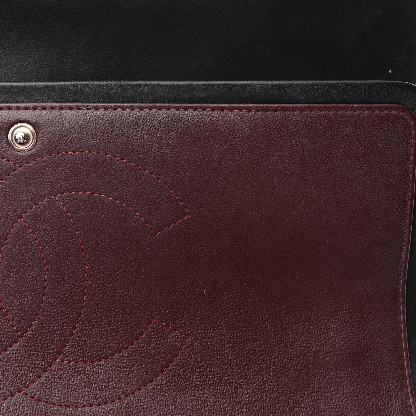 Lambskin Quilted Jumbo Double Flap Black