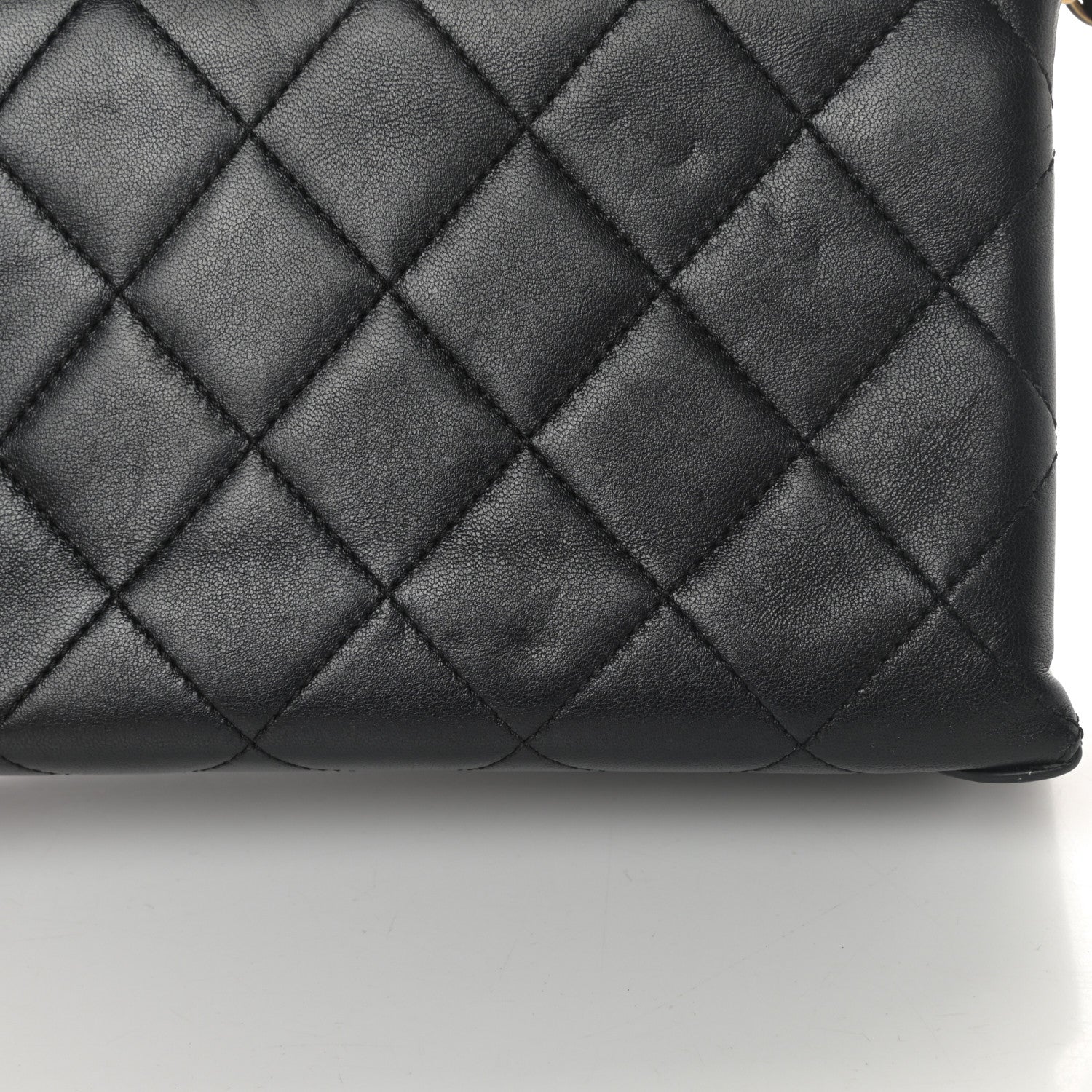 Chanel Lambskin Quilted Mini Trendy Spirit Top Handle Flap Black 14 of 15