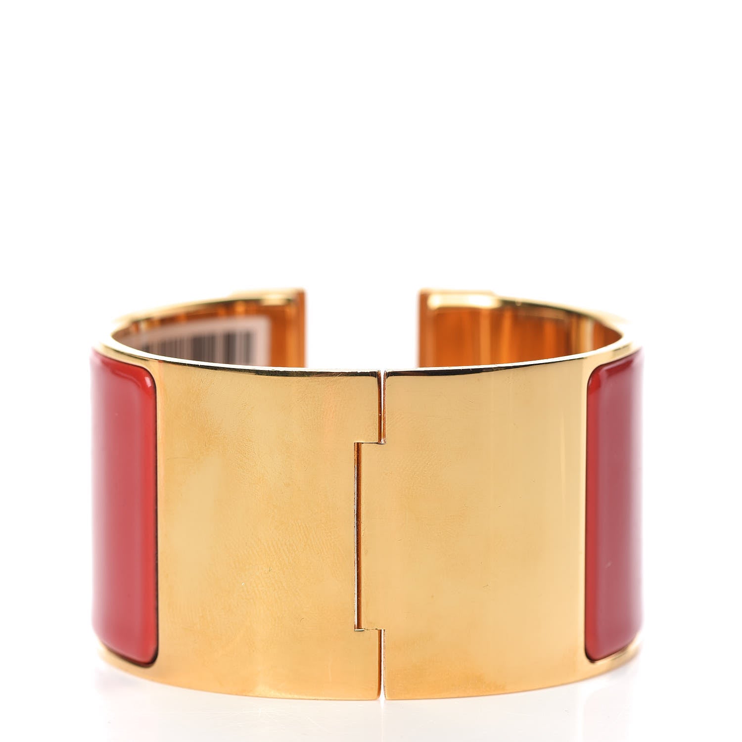 Hermes Enamel Clic Clac H Extra Wide Bracelet PM Rouge Amarante 3 of 6