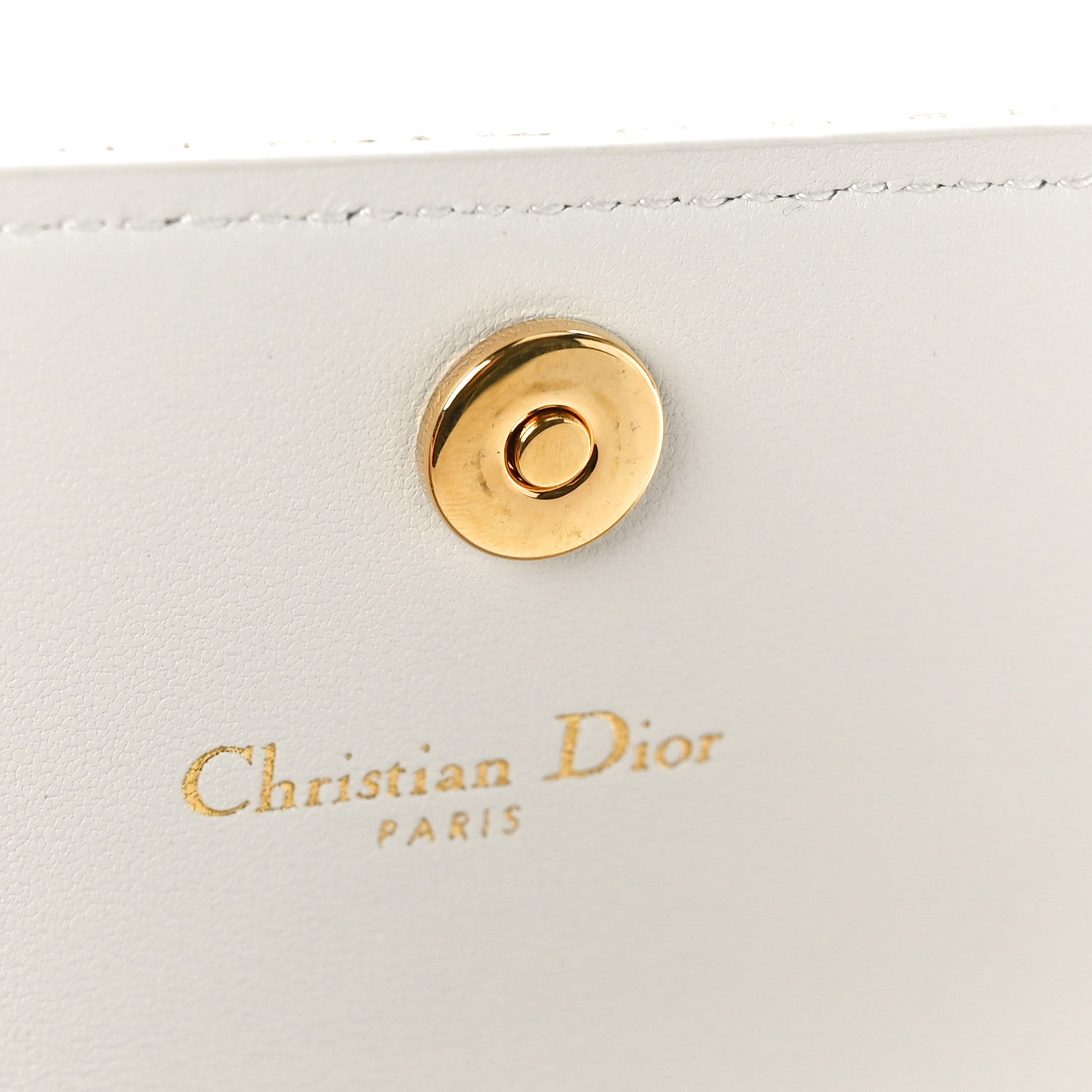 Christian Dior Calfskin Caro Freesia Long Wallet White Multicolor 6 of 9
