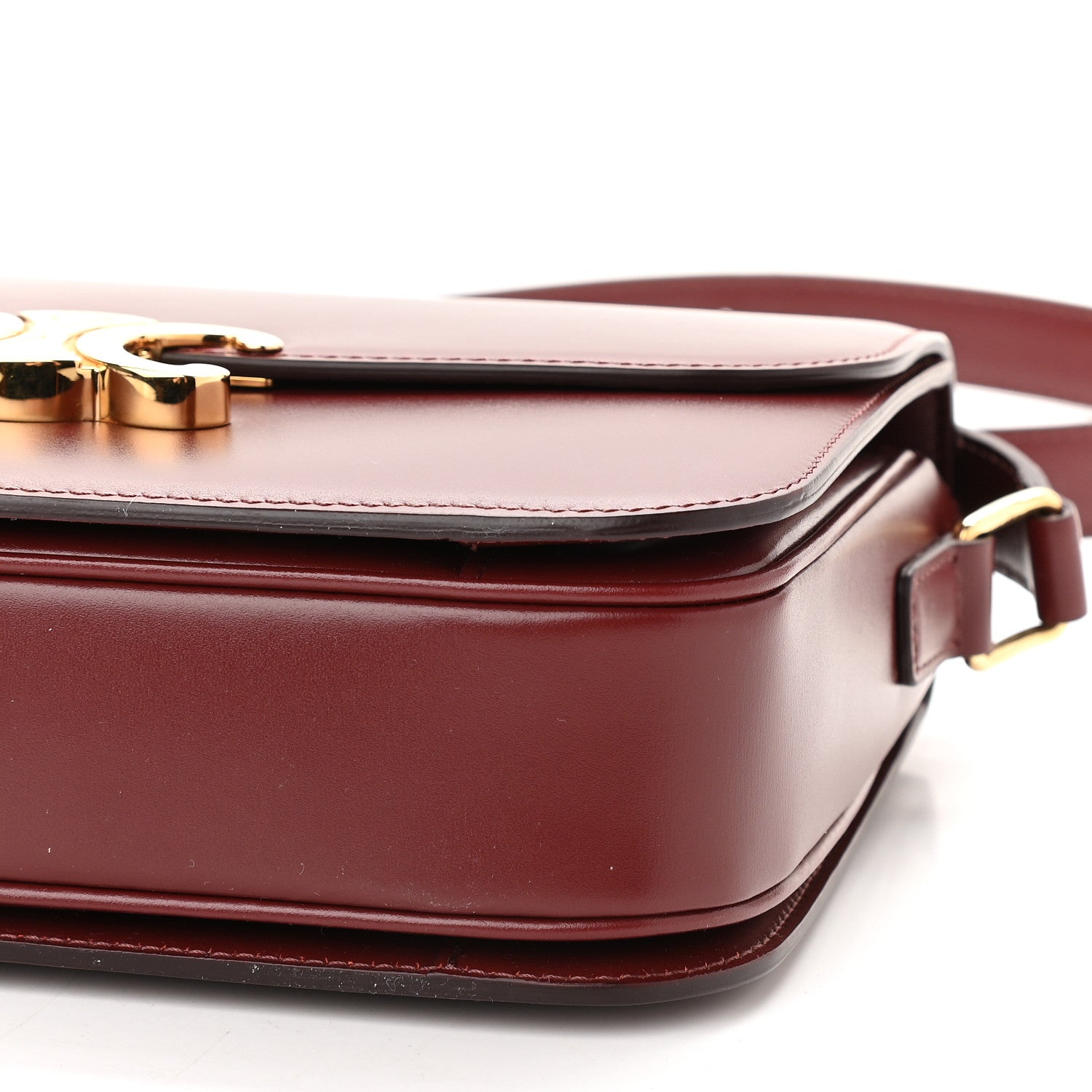 Celine Shiny Calfskin Medium Triomphe Light Burgundy 9 of 9