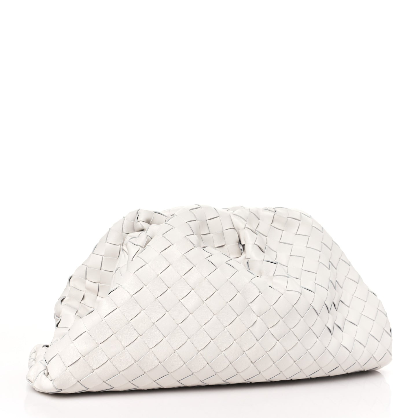 Nappa Maxi Intreccio The Pouch Oversized Clutch Chalk