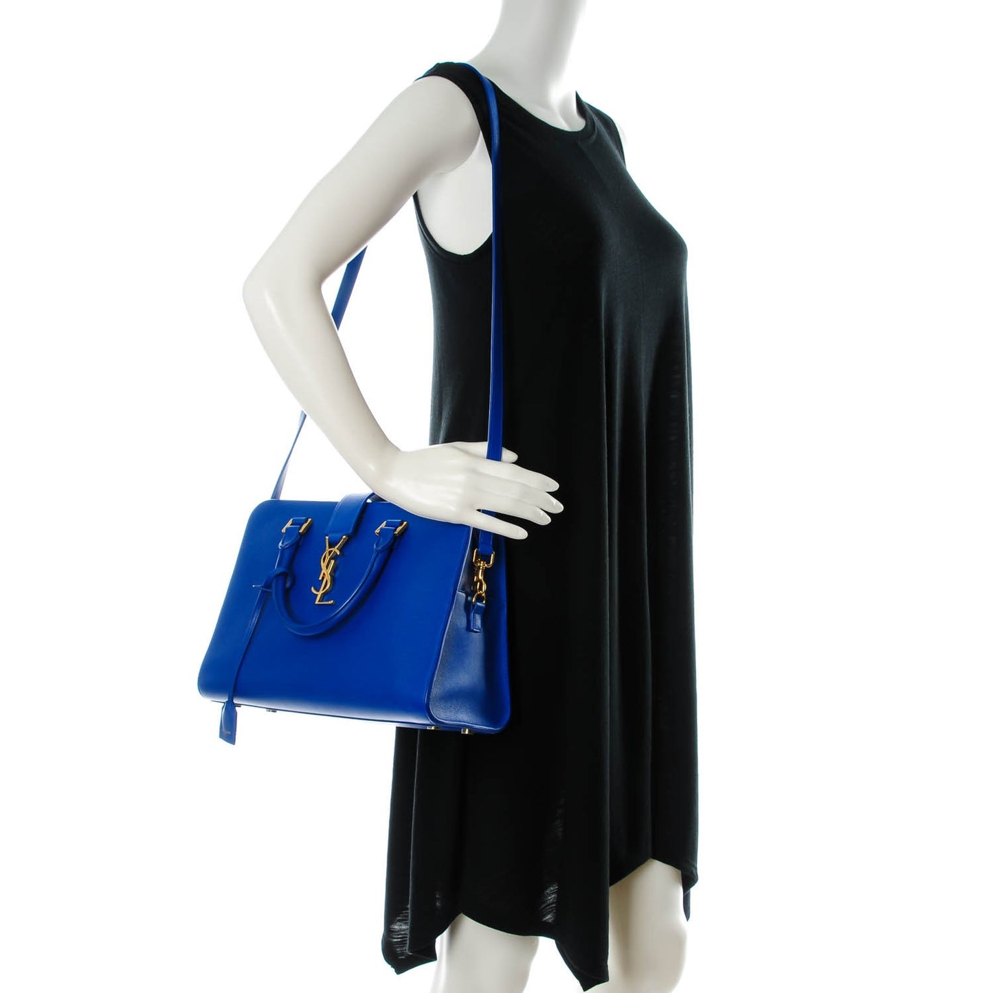 Calfskin Small Monogram Cabas Blue
