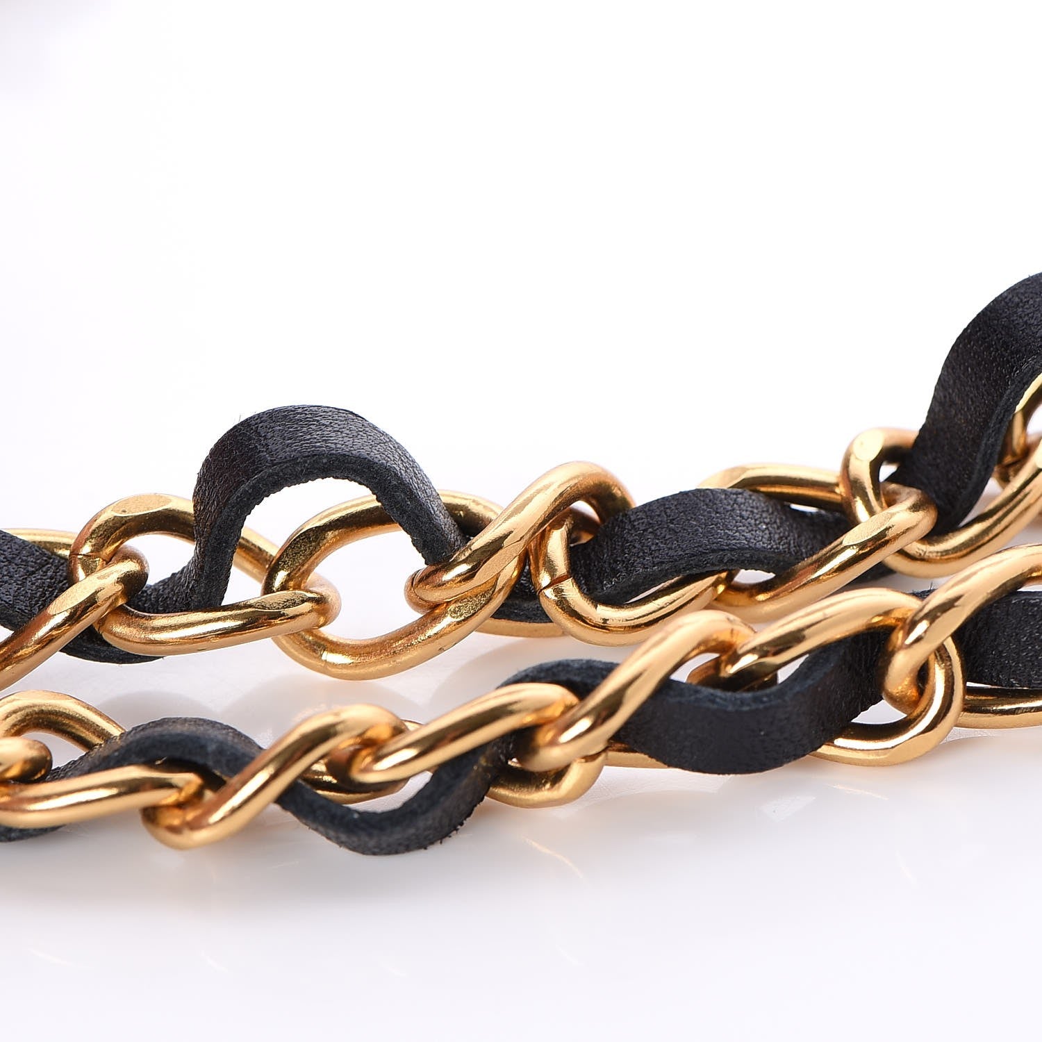 Chanel CHANE Lambskin Crystal Lion Chain Belt Gold 10 of 11