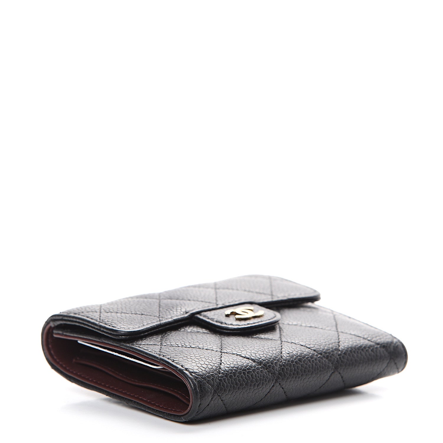 Chanel Caviar Quilted Compact Flap Wallet Black 3 of 10