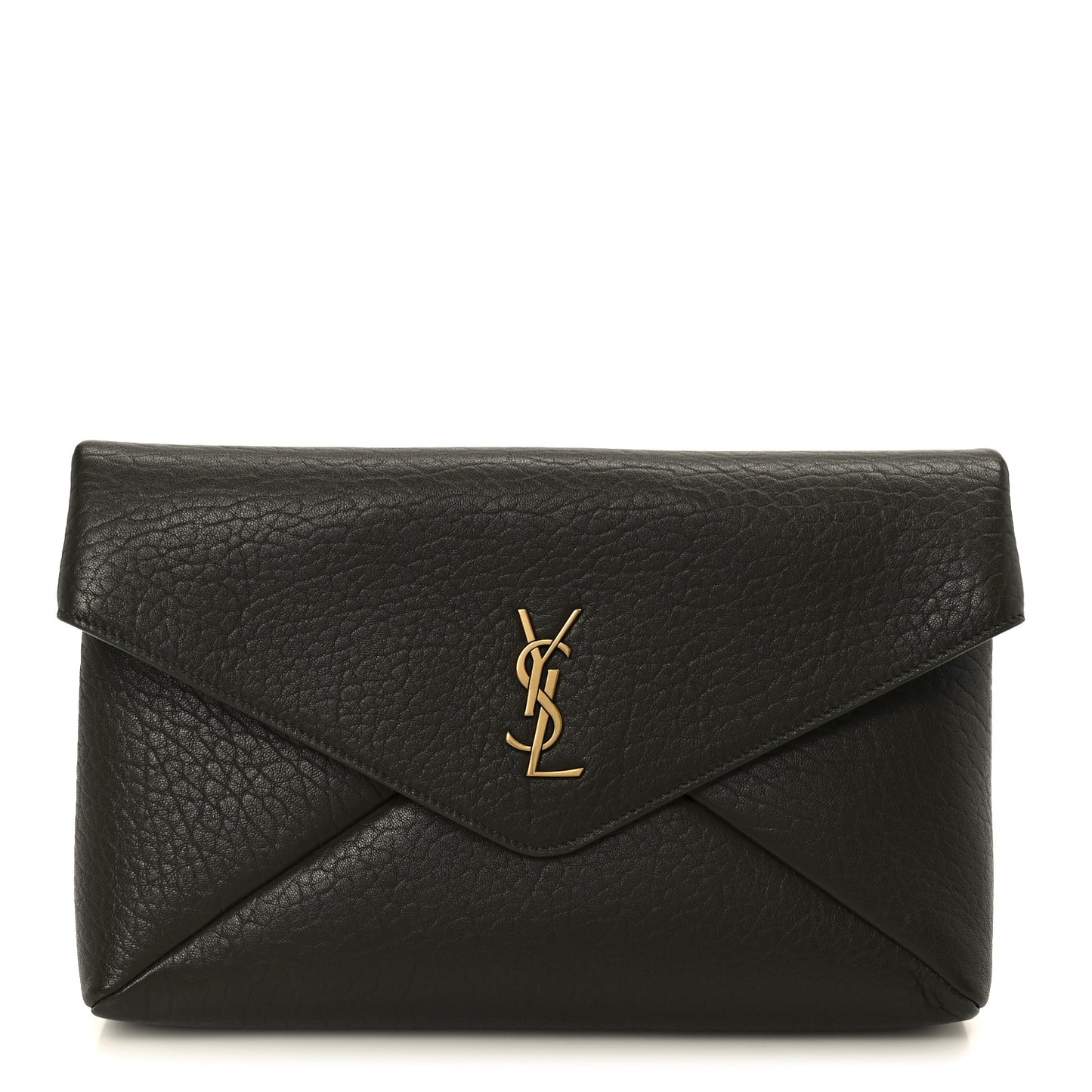 Lambskin Large Cassandre Envelope Pouch Light Musk