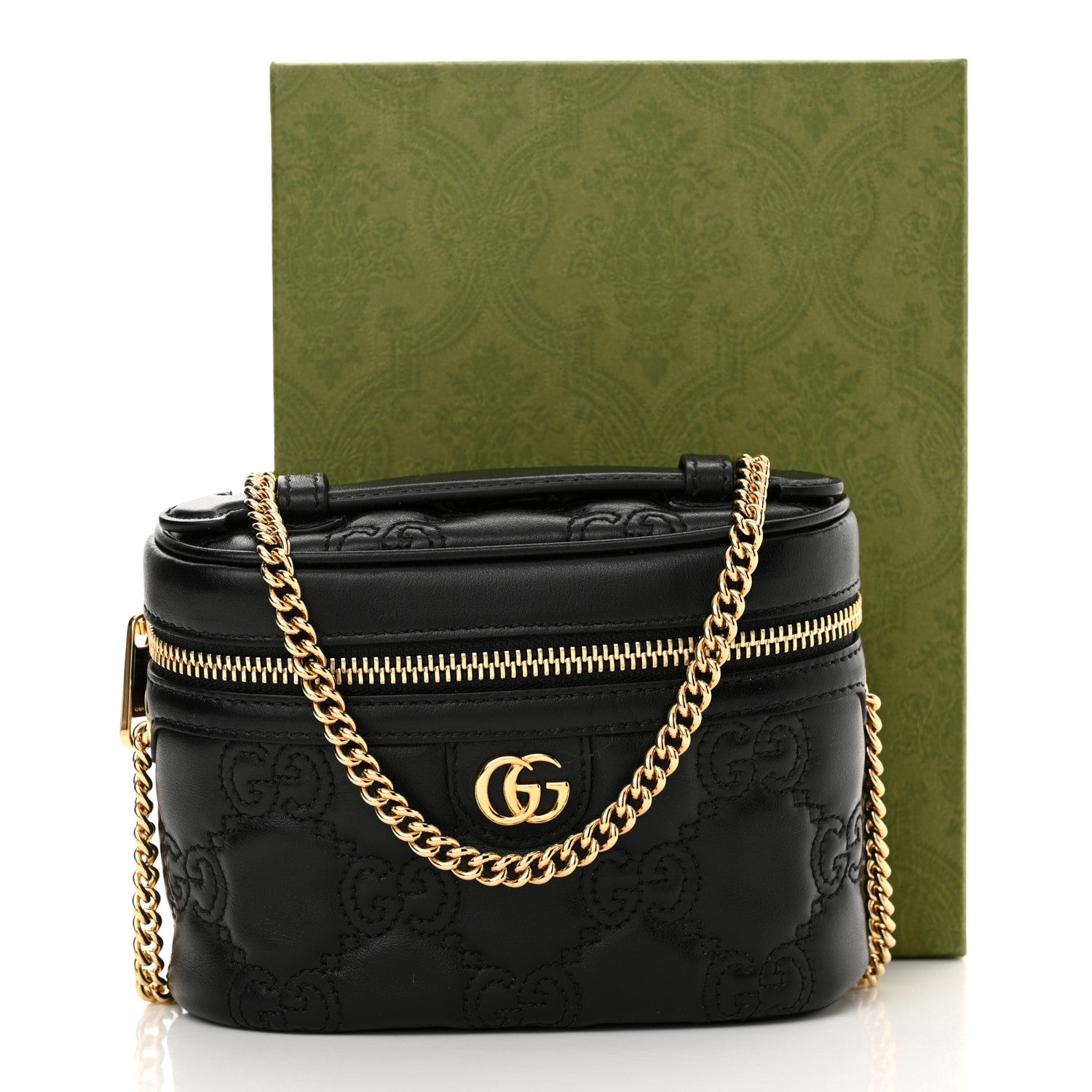 Gucci Calfskin GG Matelasse Mini Top Handle Bag Black 12 of 12