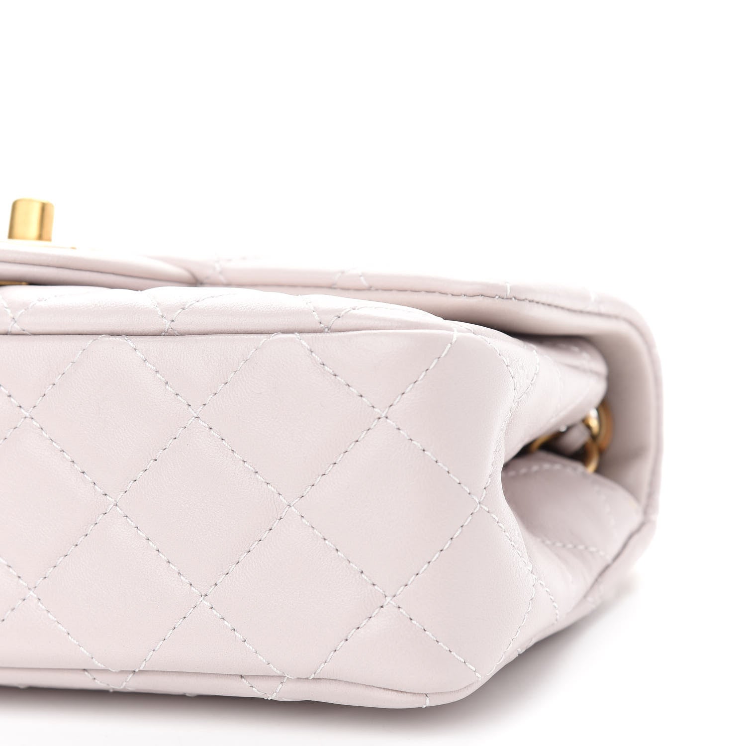 Chanel Lambskin Quilted Mini Rectangular Pearl Crush Flap Light Purple 9 of 9
