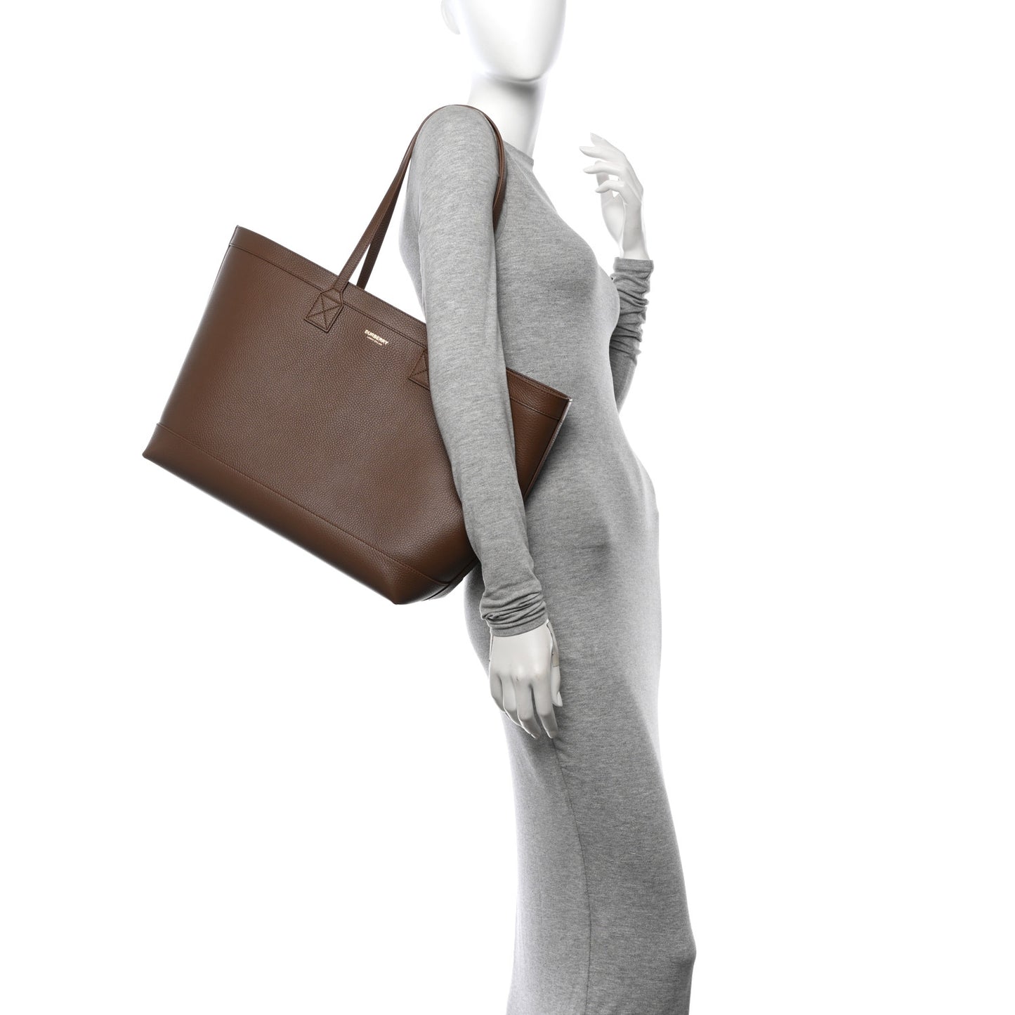 Grainy Calfskin Medium London Tote Bag Earth