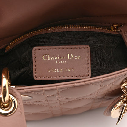Christian Dior Lambskin Cannage Mini Lady Dior Fard 6 of 10