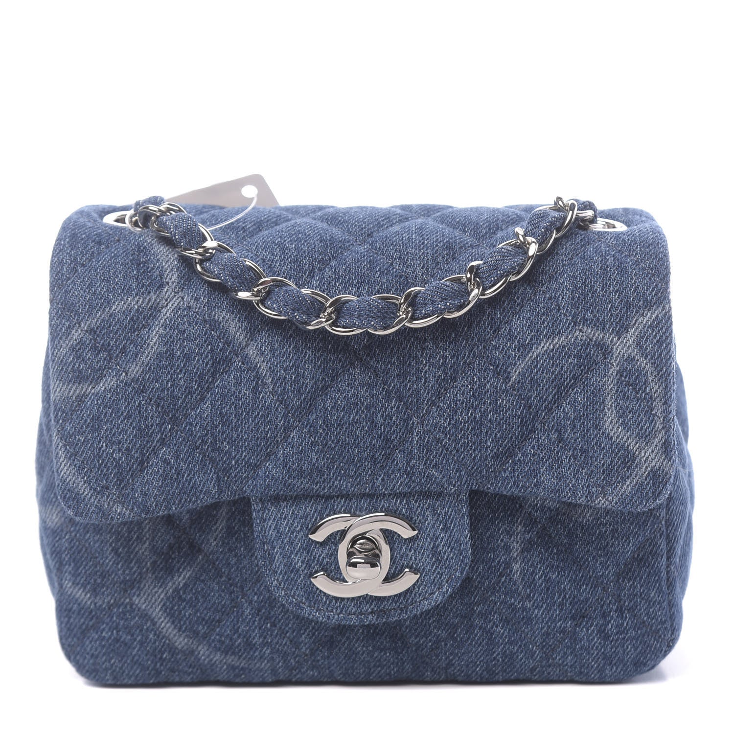 Chanel Denim CC Quilted Mini Square Flap Blue 1 of 11