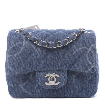 Chanel Denim CC Quilted Mini Square Flap Blue 1 of 11