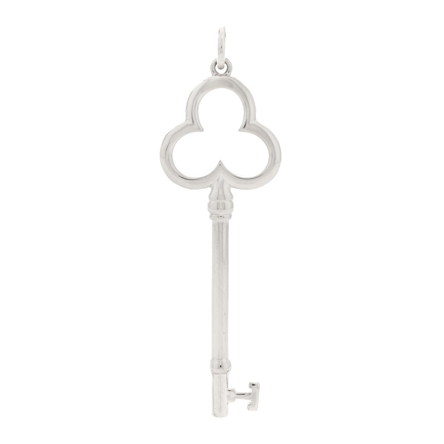 Tiffany Sterling Silver Large Trefoil Key Pendant 1 of 3