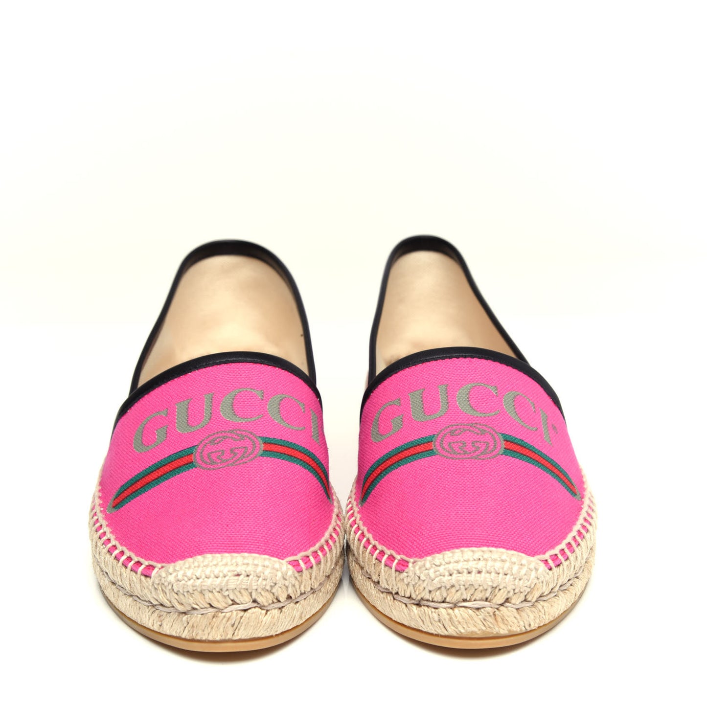 Canvas Logo Espadrilles 38 Cyclamen Rose Black